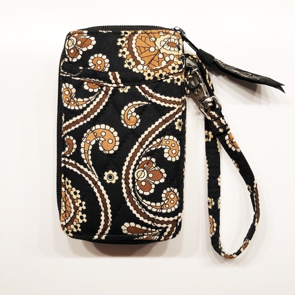 Vera Bradley Cafe Latte Wristlet Bag Retired - Picture 3 of 6
